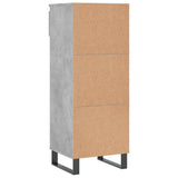 Shoe Cabinet Concrete Grey 40x36x105 cm Engineered Wood 831472