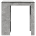 ZNTS Bar Table with Racks Concrete Grey 102x50x103.5 cm Engineered Wood 854358