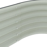 Garden Raised Bed 240x80x44 cm Galvanised Steel Grey 45528