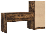 Desk with Drawer with Shelf with Storage 2 pcs Smoked Oak 3337333