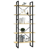 5-Tier Book Cabinet 80x30x175 cm Solid Wood Pine 3081993