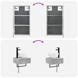 Bathroom Furniture Set 3 pcs Concrete Grey 33 x 34.5 x 160 cm 3406046