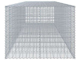 Gabion Basket with Cover 550x100x100 cm Galvanised Iron 3295199