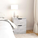 326732 Bedside Cabinets 2 pcs Concrete Grey 40x40x50 cm Engineered Wood