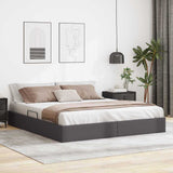 Storage Bed with Mattress Grey 180 x 200 cm Faux leather 3369959