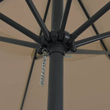 Garden Parasol Taupe 394 x 394 x 248 cm Polyester and Steel 42003639