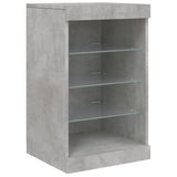 Sideboard with LED Lights Concrete Grey 123x37x67 cm 3209082