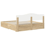 Bed Frame with Drawer Sonoma Oak 180 x 200 cm Engineered Wood 3413161