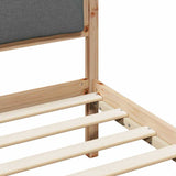 Bed Frame with Headboard Dark Grey 200 x 200 cm Solid Pine Wood 3394229