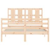 Bed Frame without Mattress 140x190 cm Solid Wood 3194096