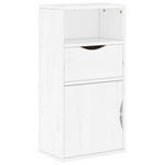 ZNTS Side Cabinet with Drawer ODDA White 40x24x79 cm Solid Wood Pine 4103600