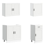 ZNTS 7 Piece Kitchen Cabinet Set Kalmar White Engineered Wood 3314781