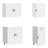 7 Piece Kitchen Cabinet Set Porto White Engineered Wood 3314781
