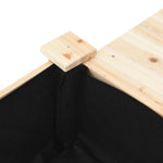 Garden Planter Beige 155 x 59 x 76.5 cm Solid fir wood 42006575