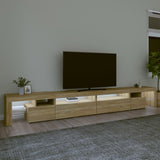 TV Cabinet with LED Lights Sonoma Oak 290x36.5x40 cm 3152804