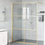 Walk-in Shower Wall Gold 140 x 195 cm Tempered Glass 42022056