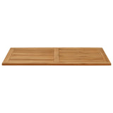 Table Top Rectangular Solid Teak Wood Natural 42033169
