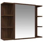 ZNTS 3 Piece Bathroom Cabinet Set Brown Oak Engineered Wood 3187608