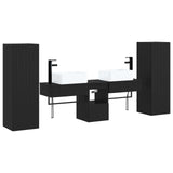 Bathroom Furniture Set 5 pcs Black 33 x 34.5 x 100 cm 3405974