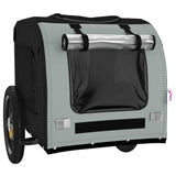 Pet Bike Trailer Grey and Black Oxford Fabric and Iron 93825