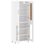 Highboard White 69.5x34x180 cm Engineered Wood 3199601