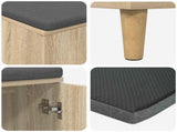 Hall Bench with Cushion with Door Sonoma Oak 100 x 38 x 46 cm 891538