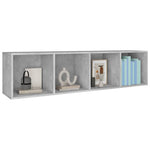 ZNTS Book Cabinet/TV Cabinet Concrete Grey 36x30x143 cm Engineered Wood 800148