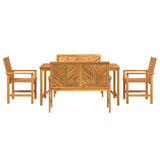 Garden Dining Set 5 pcs Brown Solid Acacia Wood 3154109