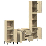3 Piece Bathroom Furniture Set Sonoma Oak Engineered Wood 3282654