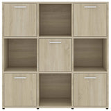Book Cabinet Sonoma Oak 90x30x90 cm Engineered Wood 802933