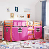 Bunk Bed without Mattress Pink 90x200 cm Solid Wood Pine 3283948