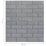 ZNTS 3D Wallpaper Bricks Self-adhesive 20 pcs Anthracite 150722