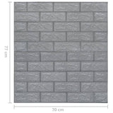 ZNTS 3D Wallpaper Bricks Self-adhesive 20 pcs Anthracite 150722