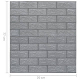 3D Wallpaper Bricks Self-adhesive 40 pcs Anthracite 150723