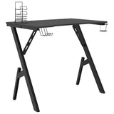 Gaming Desk with Y Shape Legs Black 90x60x75 cm 325404