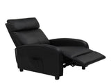 PU With 2-Point Massage Heating Function Recliner Black 95633974