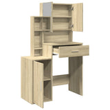 Dressing Table with Cabinet Sonoma Oak 80x35x132 cm 848236
