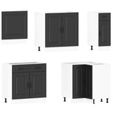 11 Piece Kitchen Cabinet Set "Kalmar" Black Engineered Wood 3314912