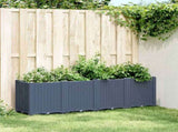 Garden Planter Blue Grey 160x40x53 cm PP 367856