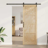 Sliding Door ORKDAL Natural and Black 83 x 232 cm 3333732