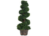 Set of 2 Artificial Plants White Rose Floral in Pot, Fake Plants for Home Indoor Decor, 90cm, Green T3398P343364