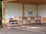 Outdoor Kitchen Cabinet MEPPEL 4 pcs White Solid Pine Wood 3443801