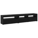 TV Cabinet 2 pcs Black Oak 195 x 35 x 40 cm Engineered Wood 3332494