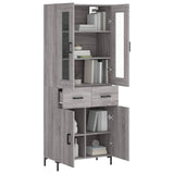 Highboard Grey Sonoma 69.5x34x180 cm Engineered Wood 3198535