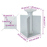 In-Ground Parasol Base Silver 27.5x27.5x45 cm Steel 4003368