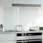 Kitchen Backsplash Transparent 100 x 60 cm Tempered Glass 249477