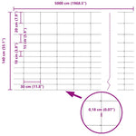 Field Fence Silver 50 x 1.4 m Galvanised steel 42005844
