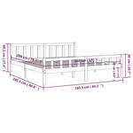 Bed Frame without Mattress White Solid Wood 160x200 cm 810690