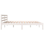 Bed Frame without Mattress 180x200cm White Super King Size 810446