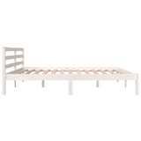 Bed Frame without Mattress 180x200cm White Super King Size 810446